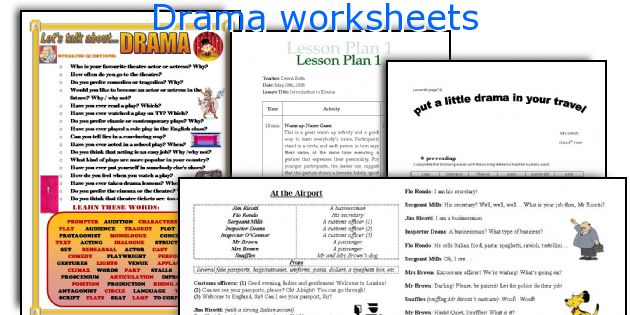 drama worksheet middle school