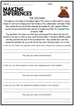 Making Inferences and Drawing Conclusions - Reading Worksheet worksheets library
