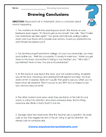 Drawing Conclusions Worksheets
