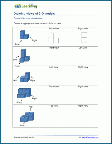 drawing 3d shapes worksheet