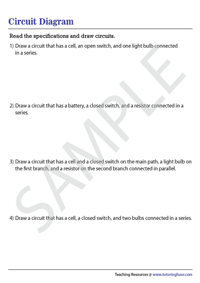 drawing circuit diagrams worksheet