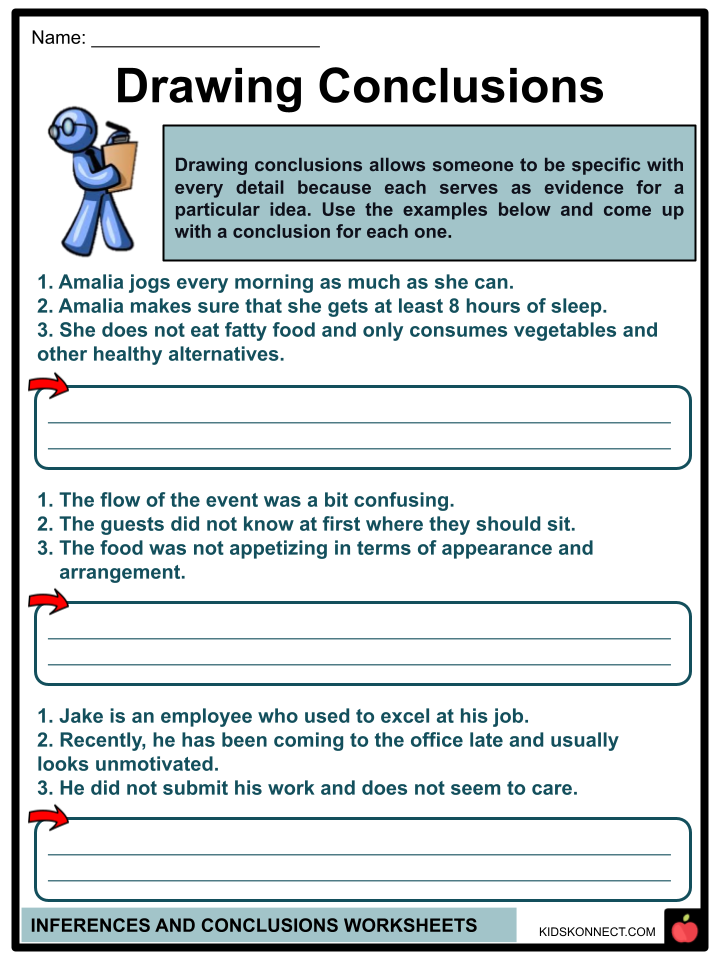 Inferences and Conclusions Worksheets | Definition &  Examples
