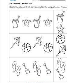Patterns Worksheets for Kindergarteners | A Wellspring