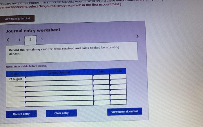 dress for success worksheet