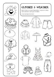 dressing for the weather worksheet