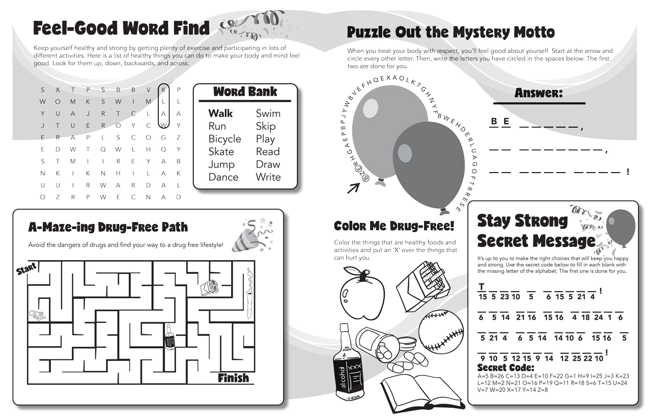 drug free worksheet