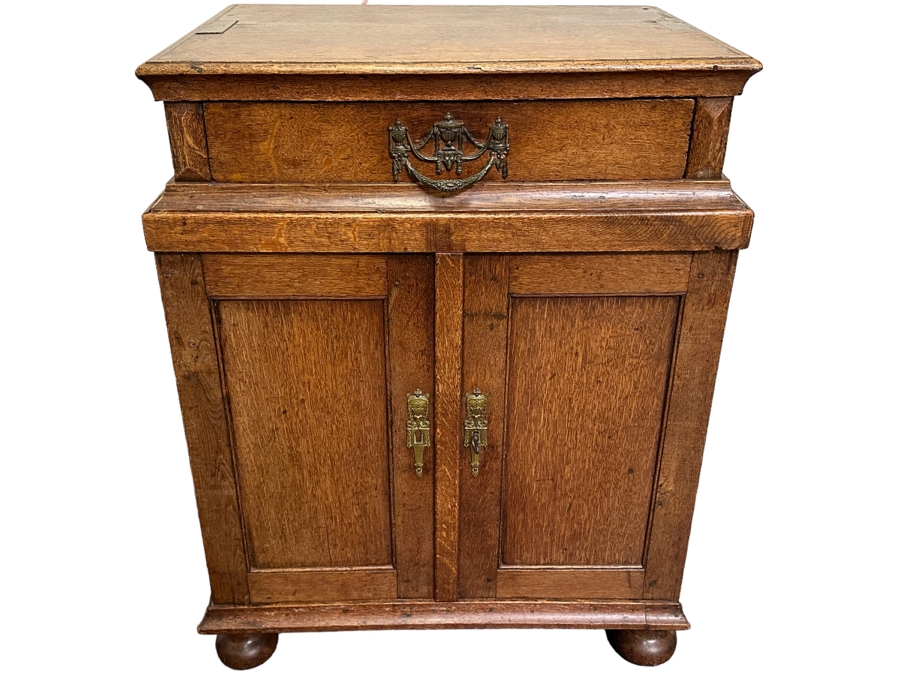 Antique Oak Wooden Cabinet (At One Point This Was A Dutch ...