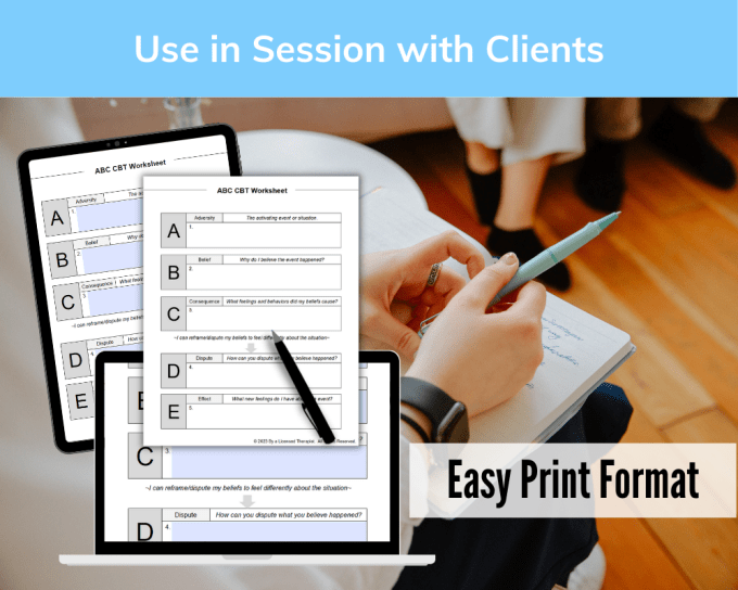 ABC CBT Worksheet (Fillable PDF)