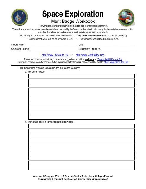Space Exploration - Merit Badge Research Center