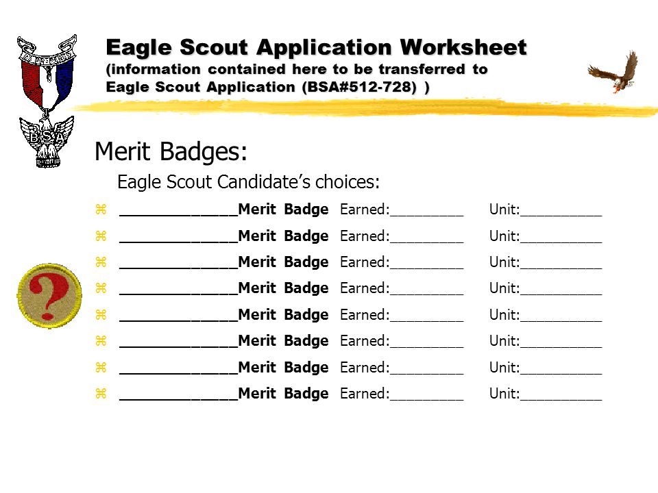 Eagle Scout Application - ppt download