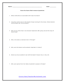 World Explorers Worksheets