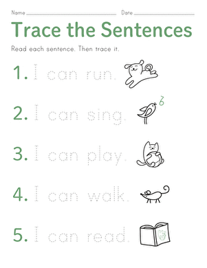 early reading worksheet