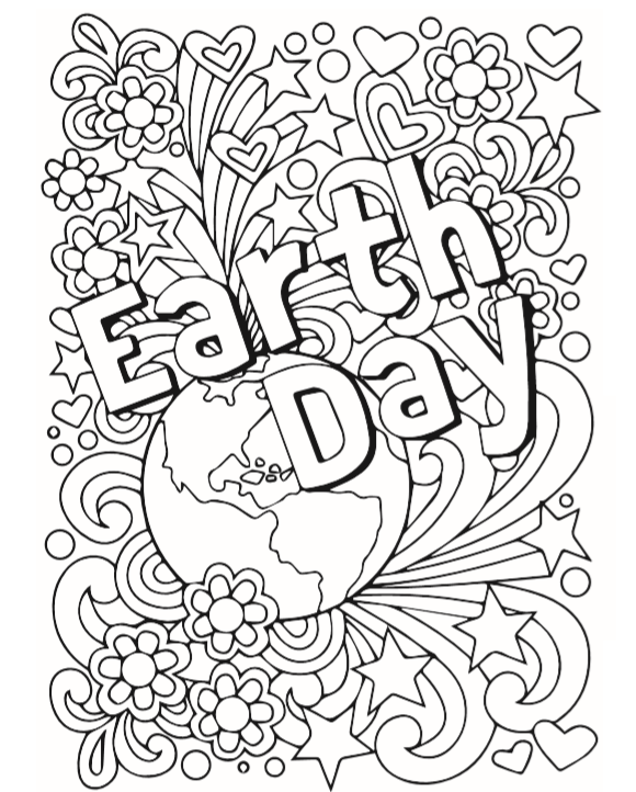 Earth Day Coloring Page! - The Denver North Star