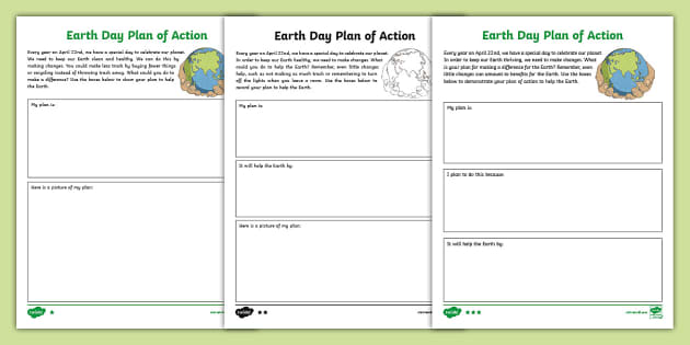 earth day lesson plans worksheet