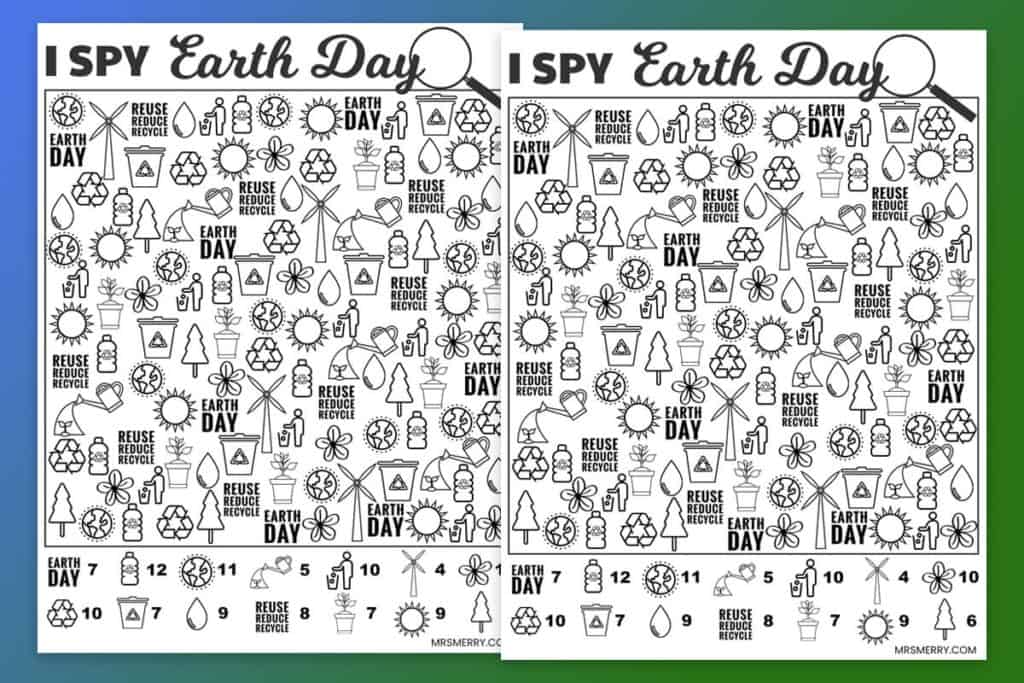 I Spy Earth Day Free Printable | Mrs. Merry