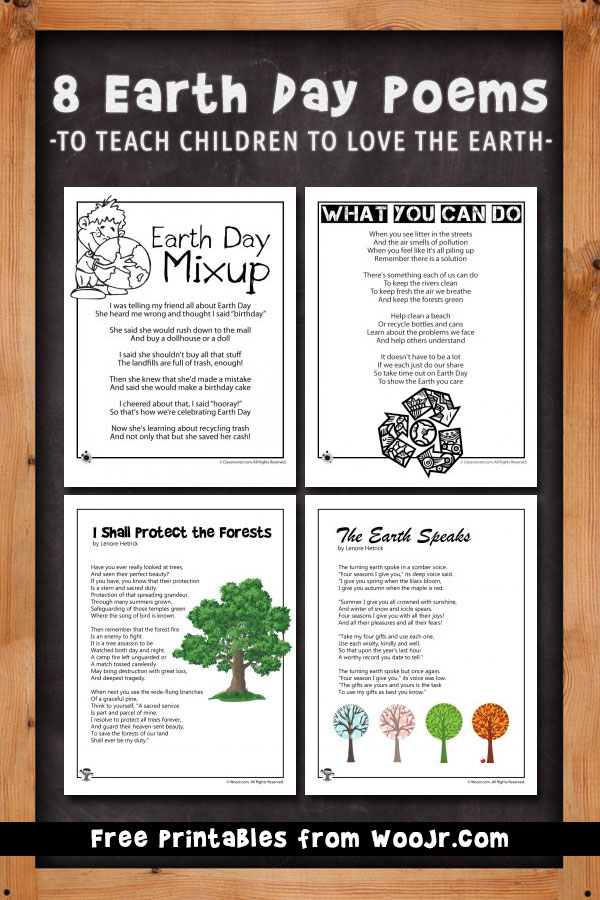 earth day poem worksheet