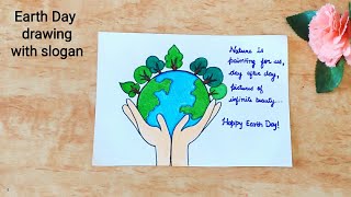 Earth Day drawing with slogan | easy earth day drawing #shorts ...