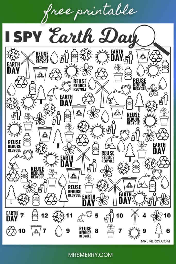 I Spy Earth Day Free Printable | Mrs. Merry