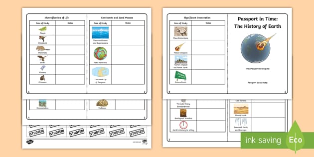 earth history worksheet