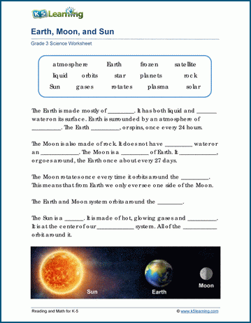 earth science worksheet pdf
