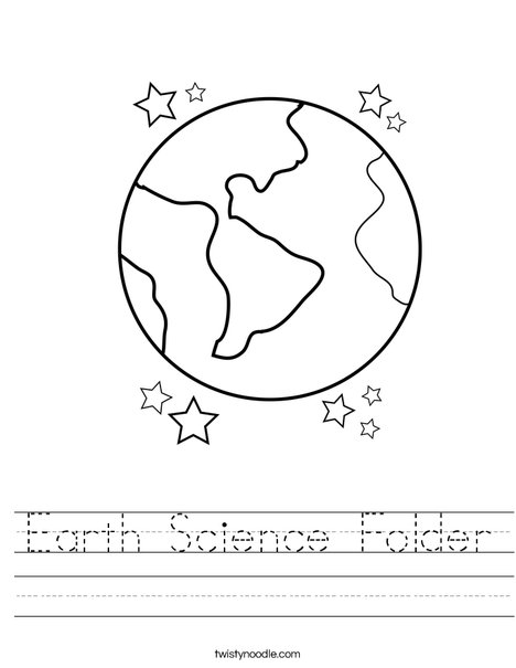Earth Science Folder Worksheet - Twisty Noodle