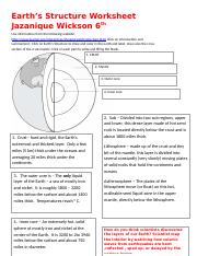 Marine Science earths structure worksheet Student.docx - Earths ...