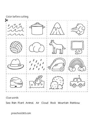 earth worksheet for kindergarten