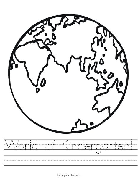 earth worksheet for kindergarten