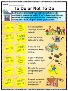 earthquake worksheet for kids
