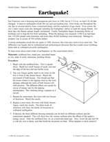 Earthquake! Printable (5th - 8th Grade) - TeacherVision