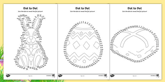 Free Easter Dot to Dot Worksheets: Egg-cellent fun!