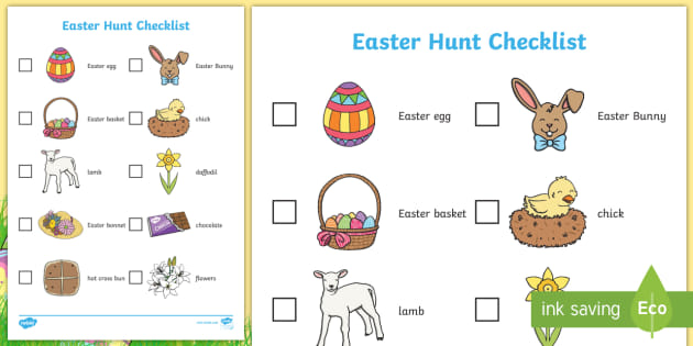 An egg-citing Easter hunt checklist: Egg-cellent fun!