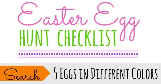Printable Easter Egg Hunt Checklist - A Moms Take