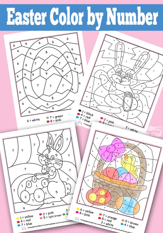 Easter Color By Numbers Worksheets - Itsy Bitsy Fun - Worksheets Library