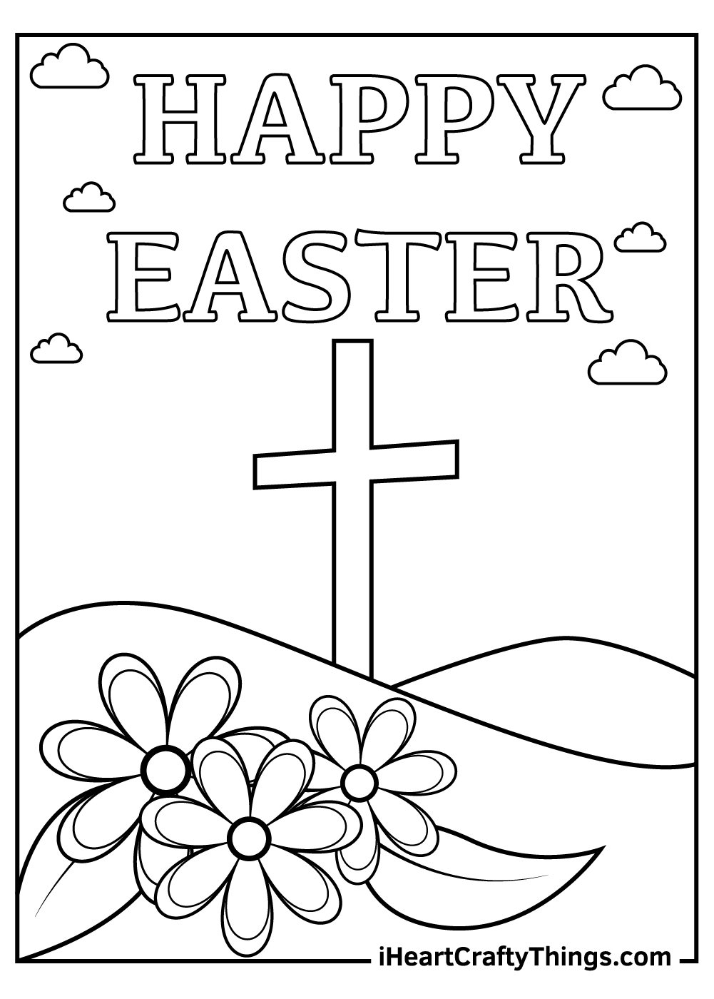 easter coloring worksheet