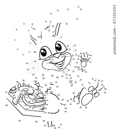 Connect Join The Dots To Dot Easter Bunny Puzzle - Stock ...