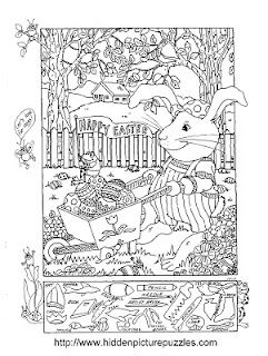 easter hidden pictures printables