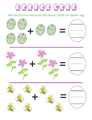 Easter Math: Busy Bee Addition | Interactive Worksheet 