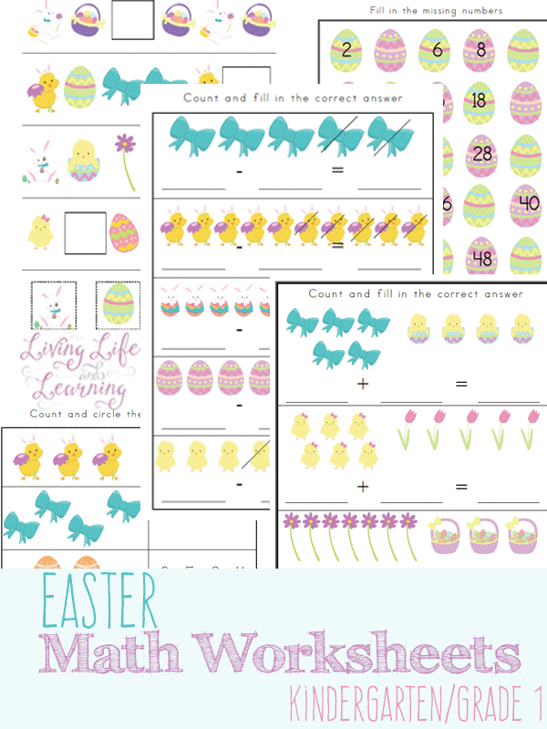 Easter Math Worksheets for Kindergarten - Blessed Beyond A Doubt