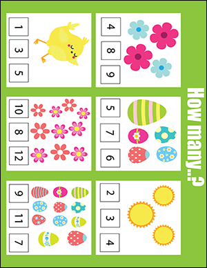 easter math worksheet printable