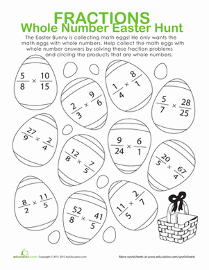 Easter Fractions | Worksheet 