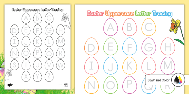 Easter Uppercase Tracing Activity | Twinkl USA - Twinkl