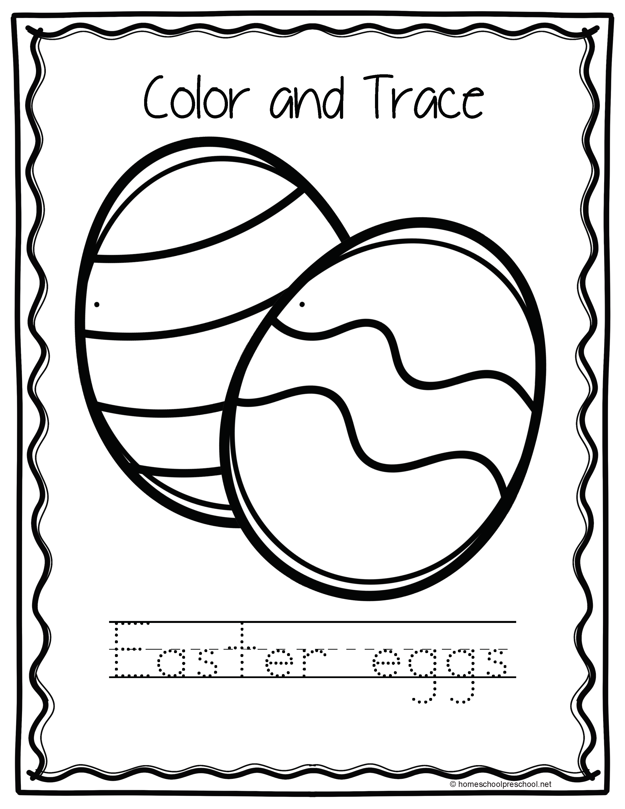 easter worksheet for preschool