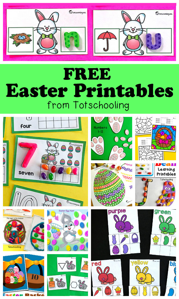 Free Easter Printables for Kids | Totschooling - Toddler ...