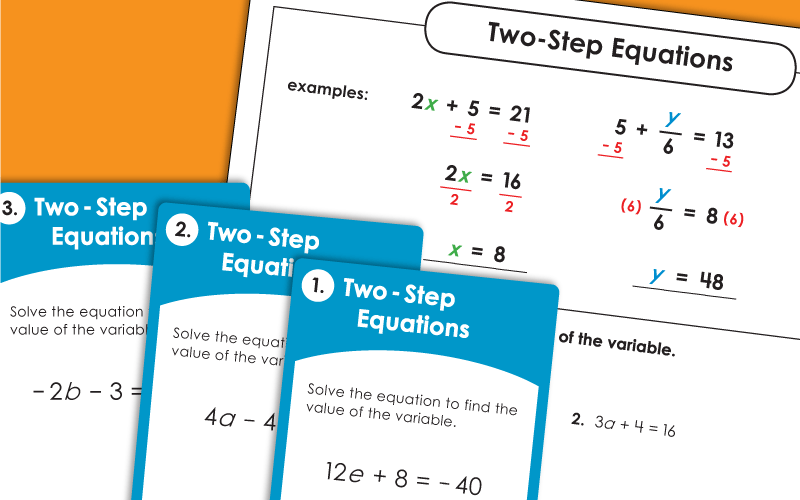 Algebraic Equations (Two-Step) - Worksheets