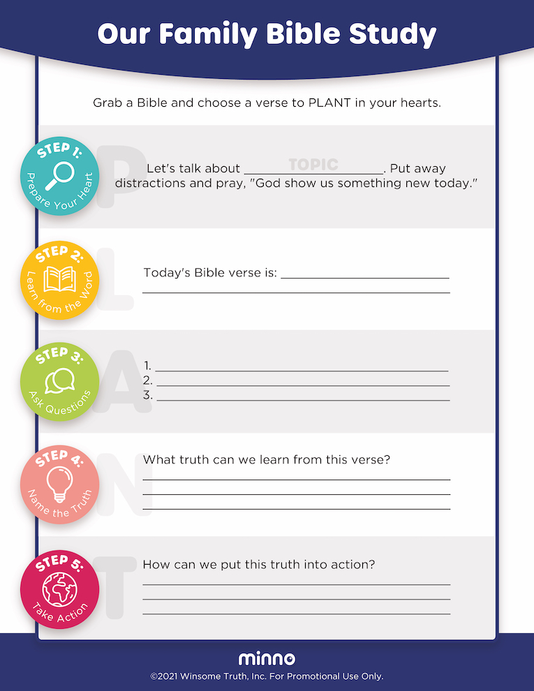 Simple 5-Step Family Bible Study Method | Minno Kids - Worksheets Library
