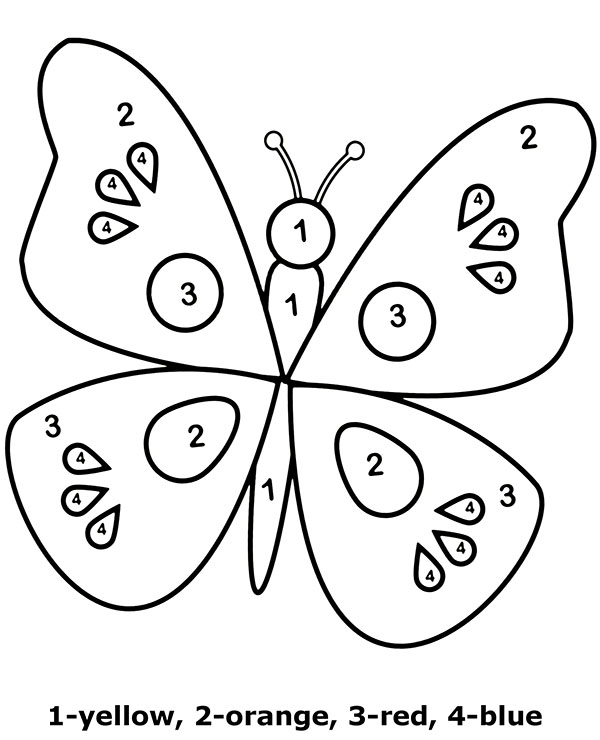 easy color by number worksheet