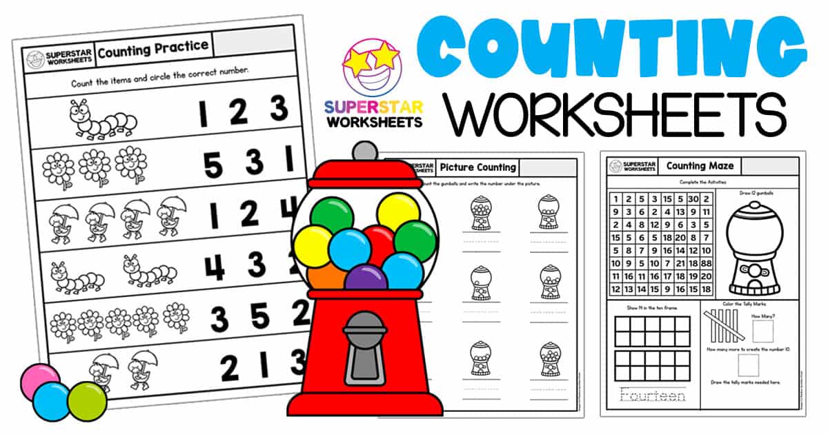 Kindergarten Counting Worksheets -Worksheets Library