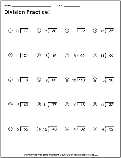 Simple Division Worksheets for Kids | Free Printable PDF - Tims ...