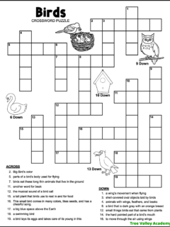 easy english crossword puzzles printable
